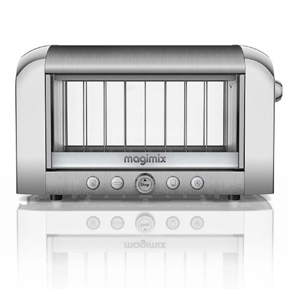 Magimix Vision 2-Slice Glass Toaster | Brushed Silver Finish | 11526