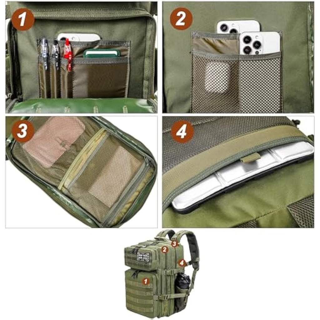 45L Military Tactical Backpack | Waterproof Molle Rucksack