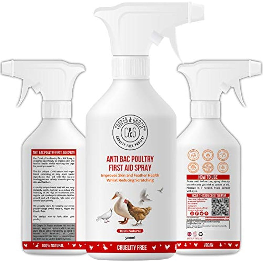 Cooper And Gracie Poultry First Aid Antiseptic Wound Spray - 500ml