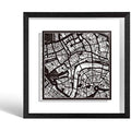 London Paper Cut Map Wall Art –  Framed 9x9 Paper Decor
