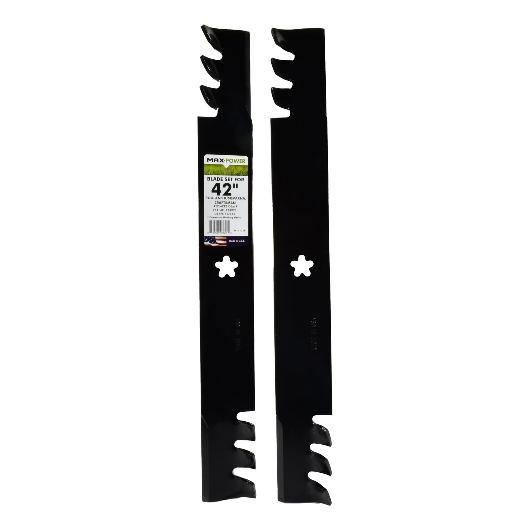 Maxpower 42-inch Commercial Mulching Blade Set for Craftsman & Husqvarna