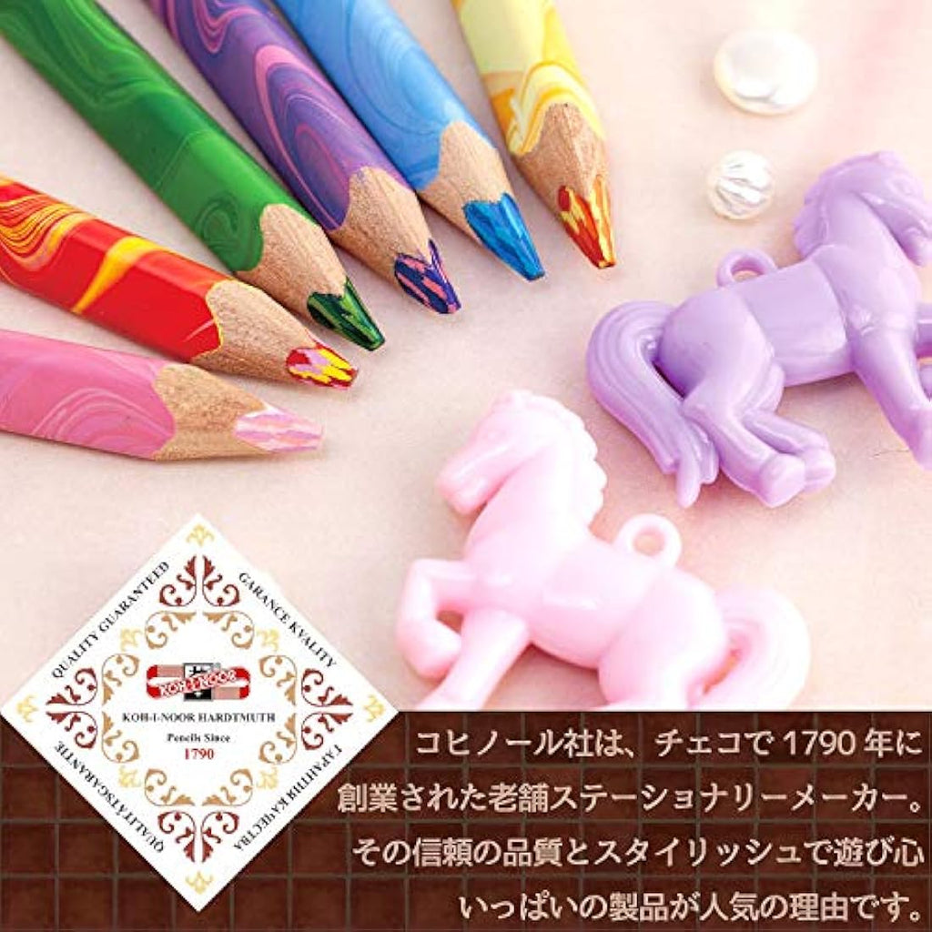 Koh-I-Noor Magic Jumbo Triangular Colored Pencils, 24-Pack Tin