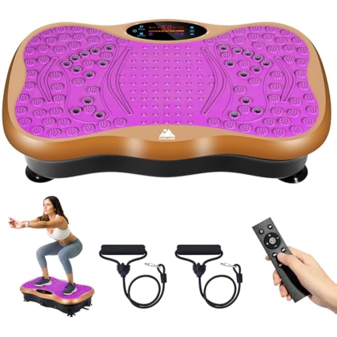 EVOLAND Vibration Plate Exercise Machine | 99 Speed Levels & Bluetooth