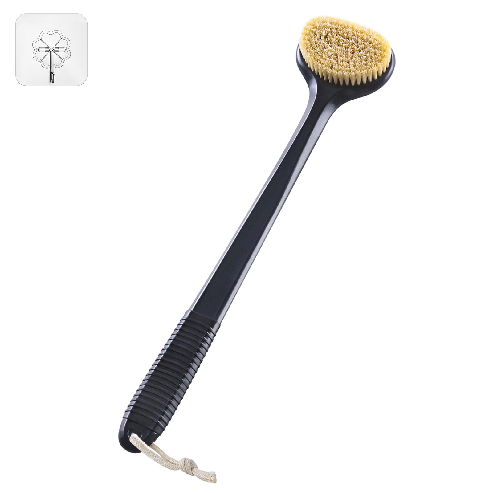 VANZAVANZU Body Brush – 17-Inch Back Scrubber with Natural Boar Bristles