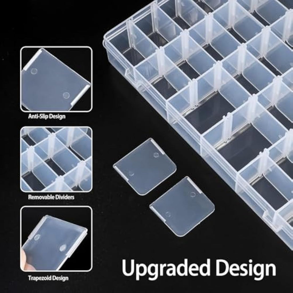 Snackle Box – 2 Pack Stackable Clear Plastic Snack Organizer
