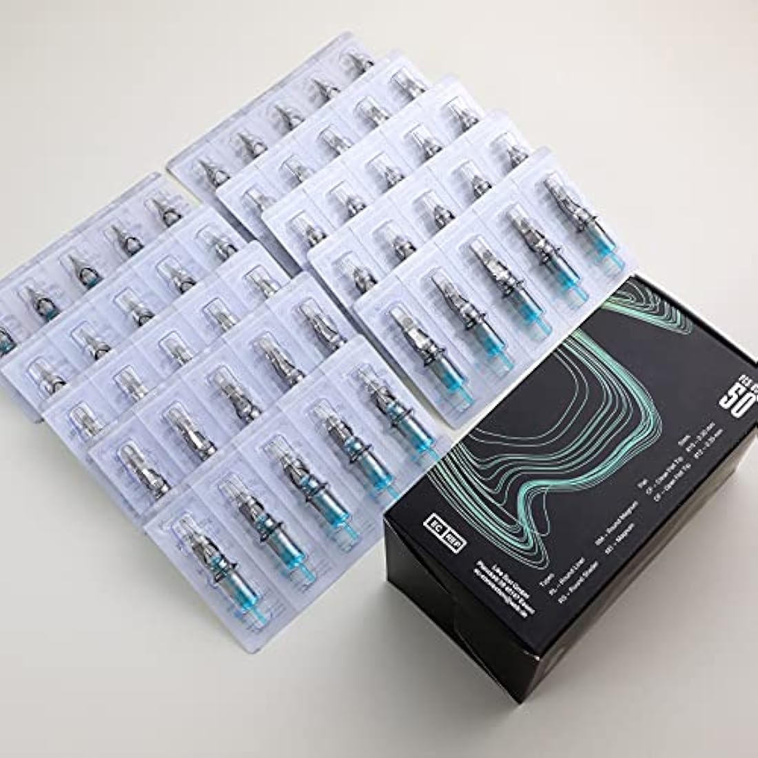STIGMA 50Pcs Tattoo Cartridge Needles | Mixed Bugpin Round Liner & Shader