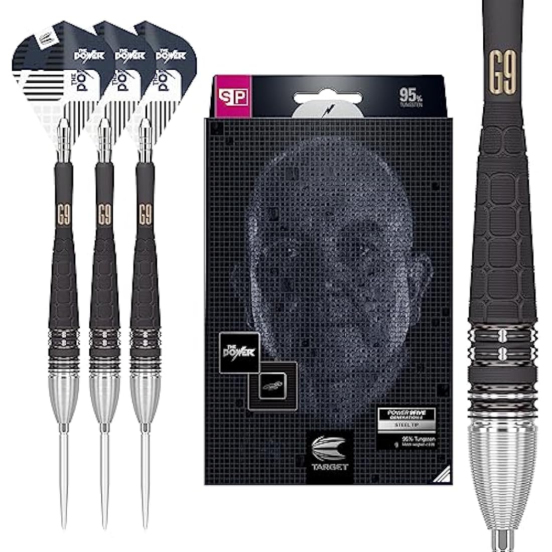Target Darts Phil Taylor Power 9-Five Gen 9 | 95% Tungsten Steel Tip