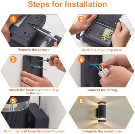 LMP Outdoor Wall Lights – IP65 Anthracite Up Down Exterior Porch Light
