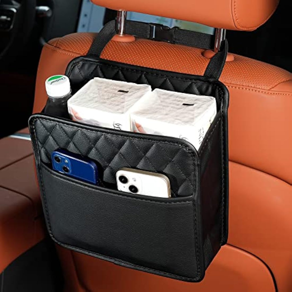Car Seat Back Organizer – Premium PU Leather Storage Bag