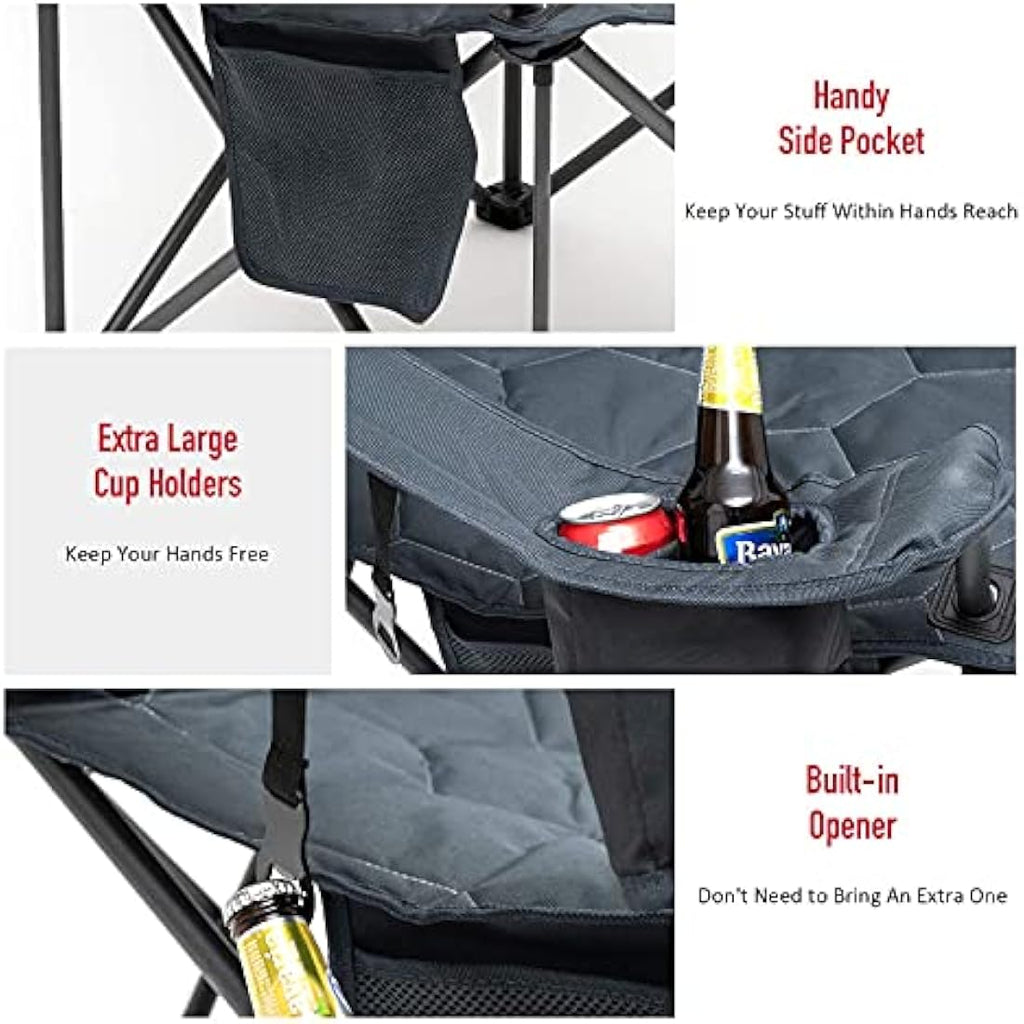 SUNNYFEEL Oversized Heavy-Duty Camping Chair - 500 lbs Capacity