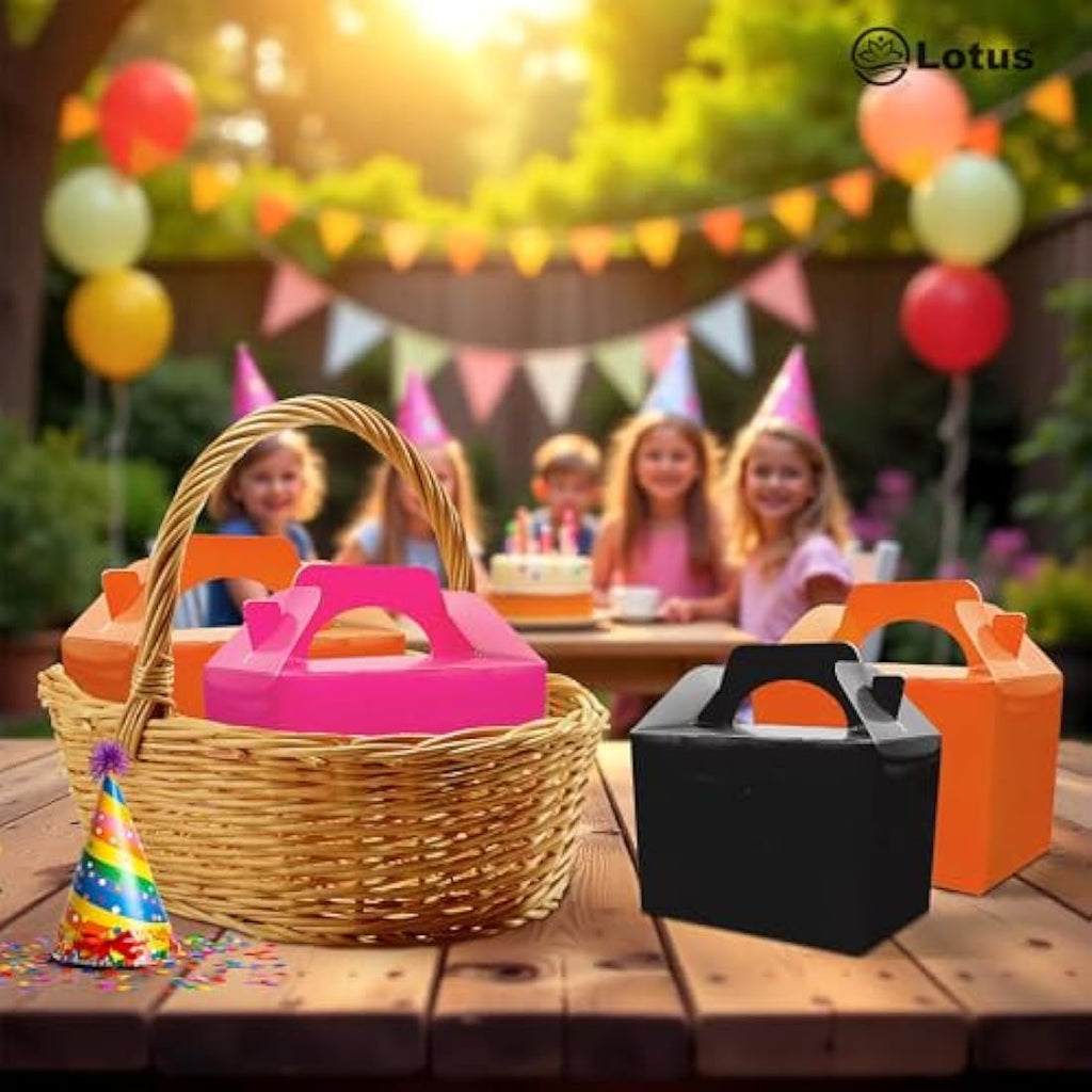 Lotus Orange Party Favor Boxes – 50-Pack Recyclable Treat Containers