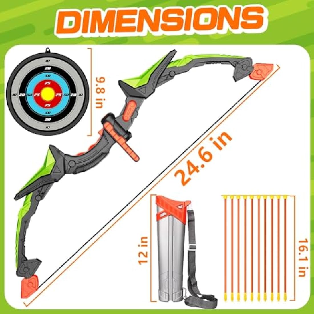 Kids LED Archery Set – Bow and Arrow Toy with 10 Arrows