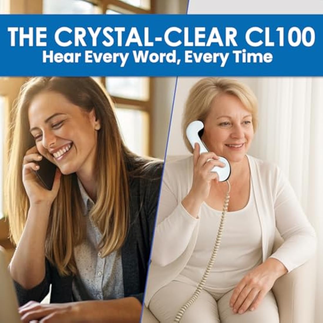Geemarc CL100 Big Button Senior Phone – Amplified Hearing Aid Compatible