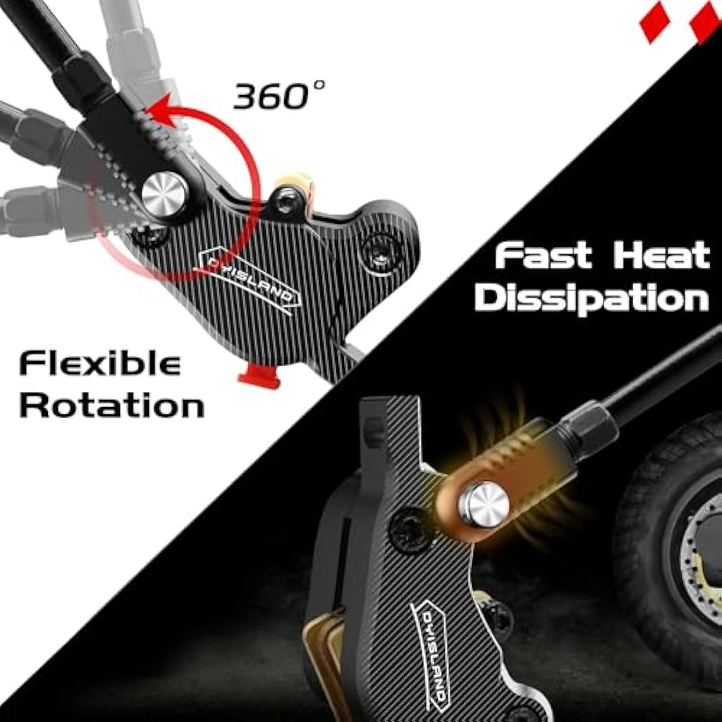 DYISLAND LD-210S Hydraulic Disc Brake Kit for E-Scooter – 2-Pin Power-Off