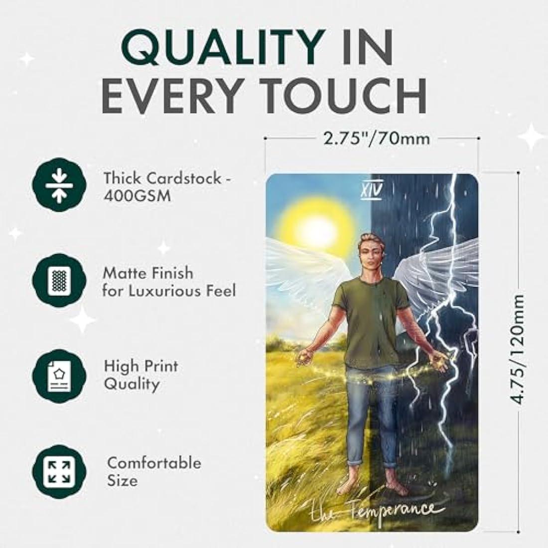 Wyspell Wild Reflections Tarot Deck with Guidebook and Gold Edges