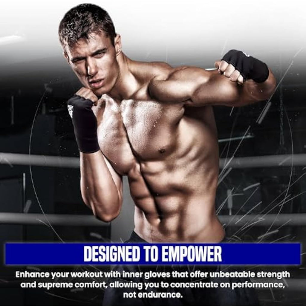 RDX Boxing Hand Wraps - Elasticated Inner Gloves for MMA & Muay Thai