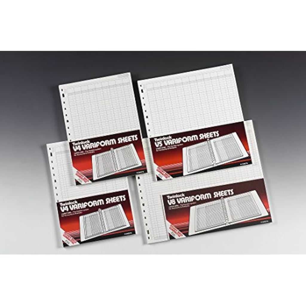 Rexel Twinlock Variform V8 Cash Refill Sheets, 10 Columns - 75 Pack