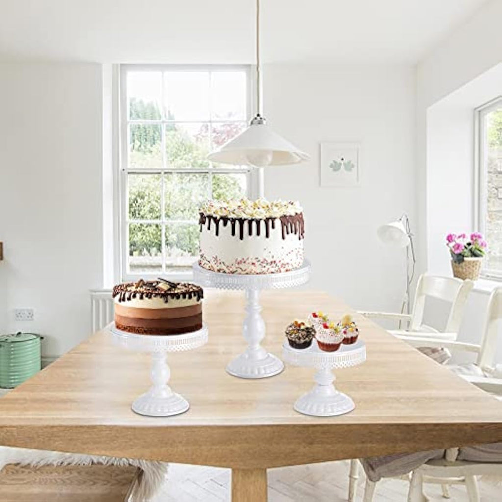 Jolof Store 10-Piece Gold Metal Cake Stand Set for Wedding & Parties