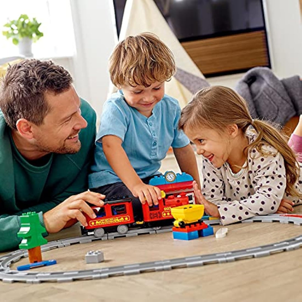 LEGO Steam Train Model Railway Building Blocks Set by
