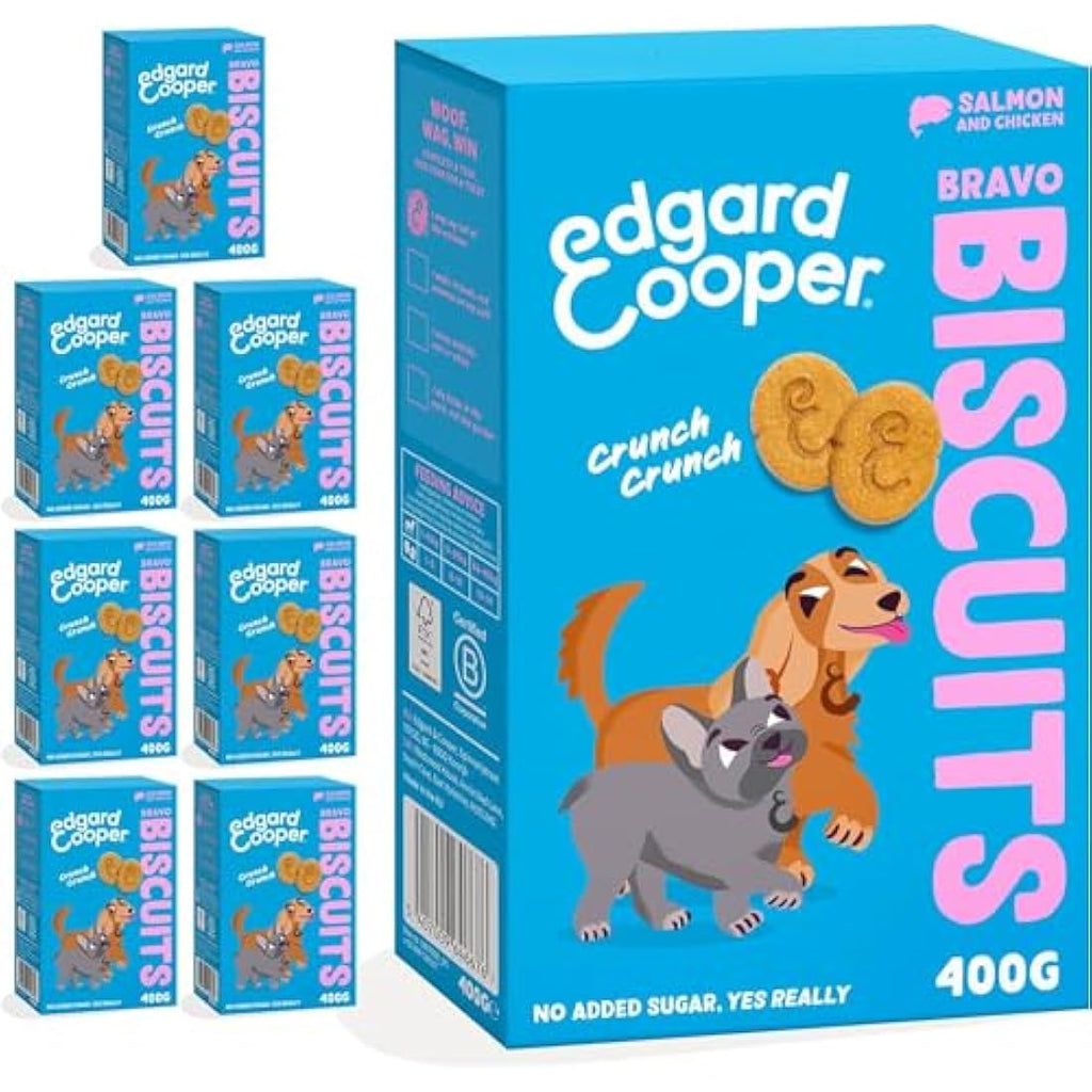 Edgard Cooper Grain Free Dog Treats | Salmon & Chicken Biscuits (7x400g)