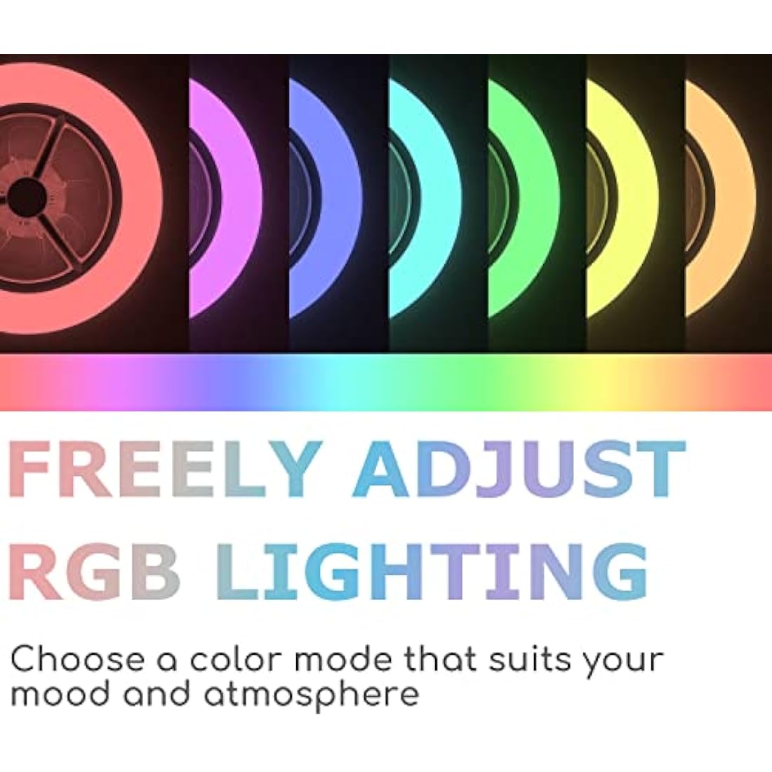 BKZO 55cm Smart LED Ceiling Fan Light | RGB Dimming & App Control