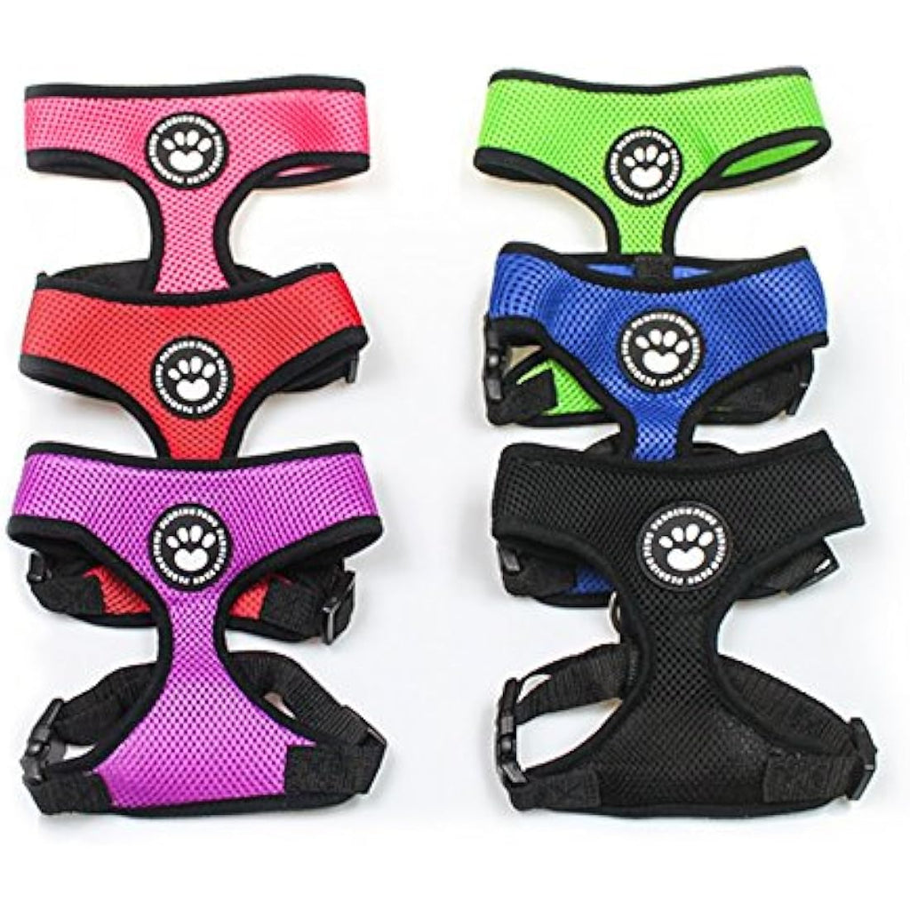 Waterproof Mesh Dog Harness – Adjustable No-Pull Vest, Red