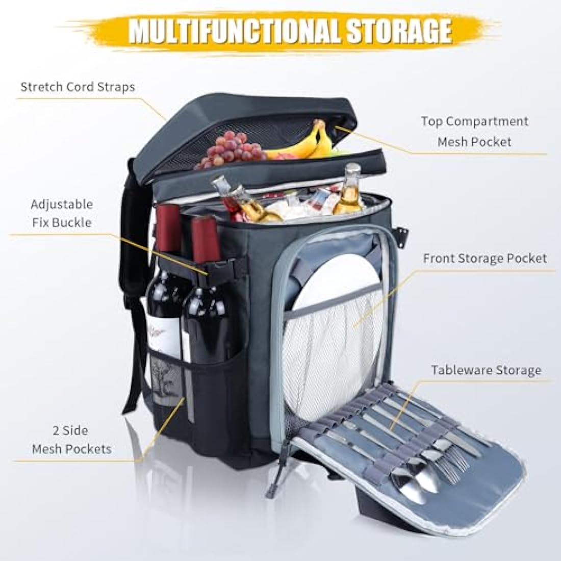Jolof Store Insulated Cool Backpack | 30L Large Thermal Picnic Bag