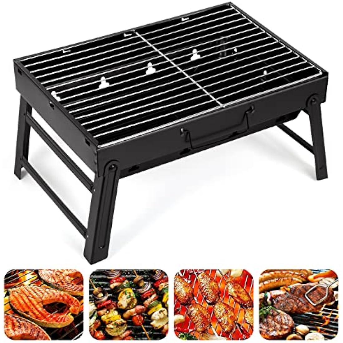Jolof Store Portable Charcoal BBQ Grill – Foldable Stainless Steel