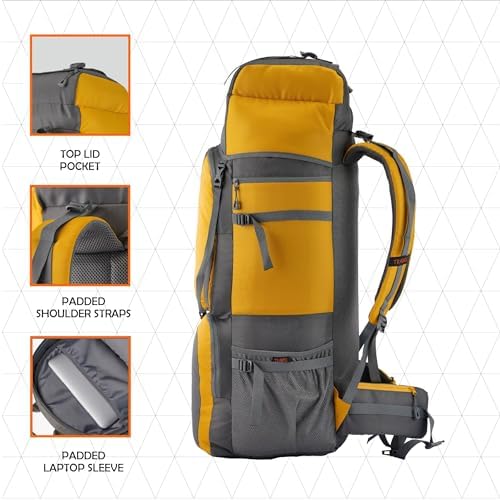 TRAWOC STONEX 60L Trekking Rucksack – Hiking & Travel Backpack