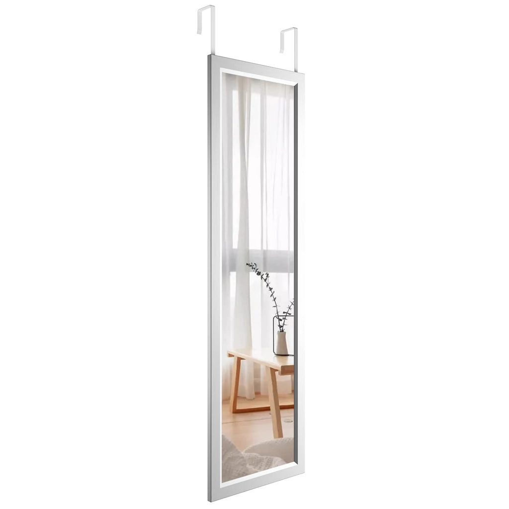 Dripex Full Length Over Door Mirror | 110x33cm Toughened Glass Silver