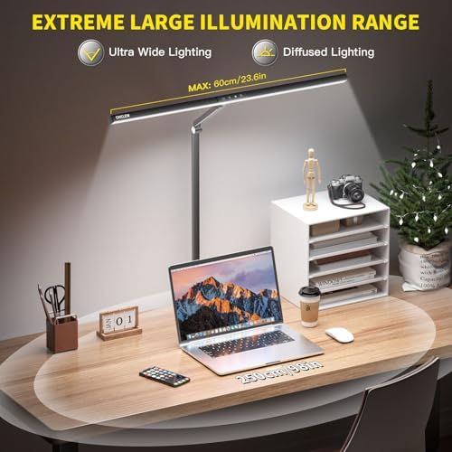 Jolof Store LED Desk Lamp – Eye-Caring Clamp Light with 5 Color Modes
