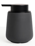 Autumnlife Soap Dispenser Grey Detergent Dispenser, 350 ml Black Porcelain Soap Dispenser with Large Pump Head