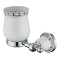 Wall Mounted Toothbrush Holder | Chrome & Ceramic Tumbler