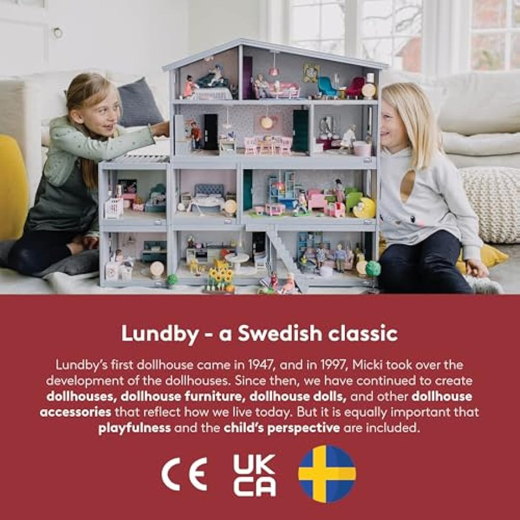 Lundby Expandable Modular Doll House – 2 Storey 4 Room Swedish Design