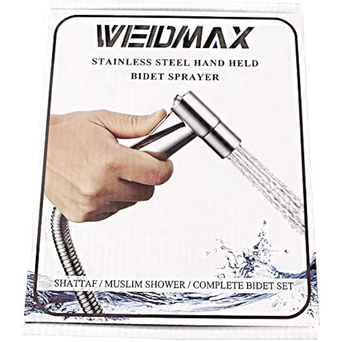 WEIDMAX Handheld Bidet Sprayer | Stainless Steel Shattaf with 49-inch Hose