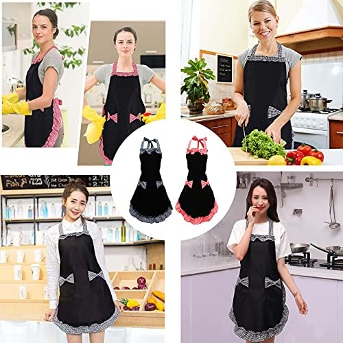 Jolof Store Women's Waterproof Kitchen Aprons with Pockets – 2 Pack