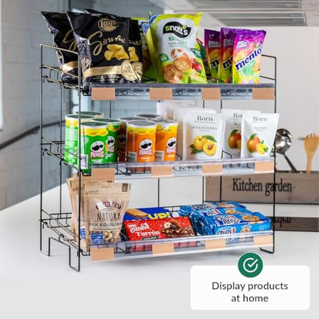 Jolof Store Candy Display Rack – Tiered Countertop Snack Organizer Stand