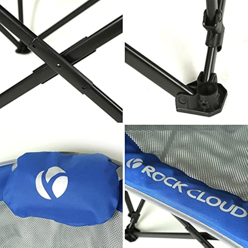Rock Cloud Heavy-Duty Folding Moon Saucer Camping Chair with Cup Holder