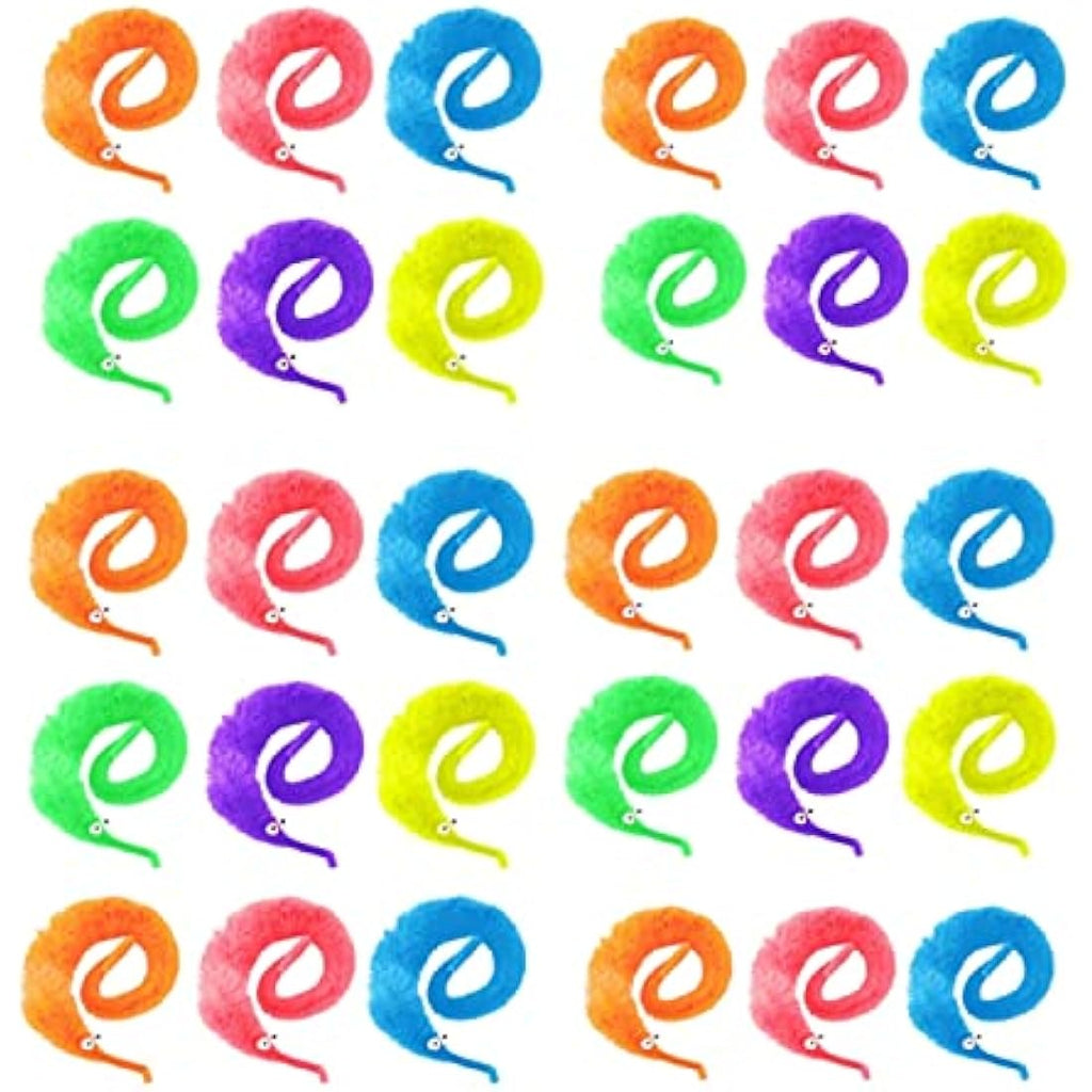Magic Twisty Wiggly Worms - 30 Pack Fuzzy Party Favors