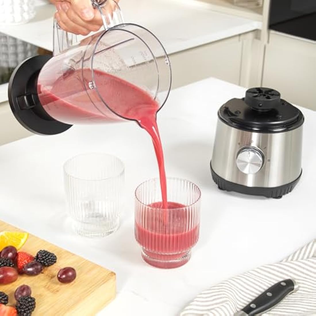 Salter 4-in-1 Juicer and Blender | 400W Smoothie Maker with Grinder