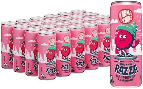 Karma Drinks Razza Raspberry Pink Lemonade | Organic Soft Drink | 24 x 250ml
