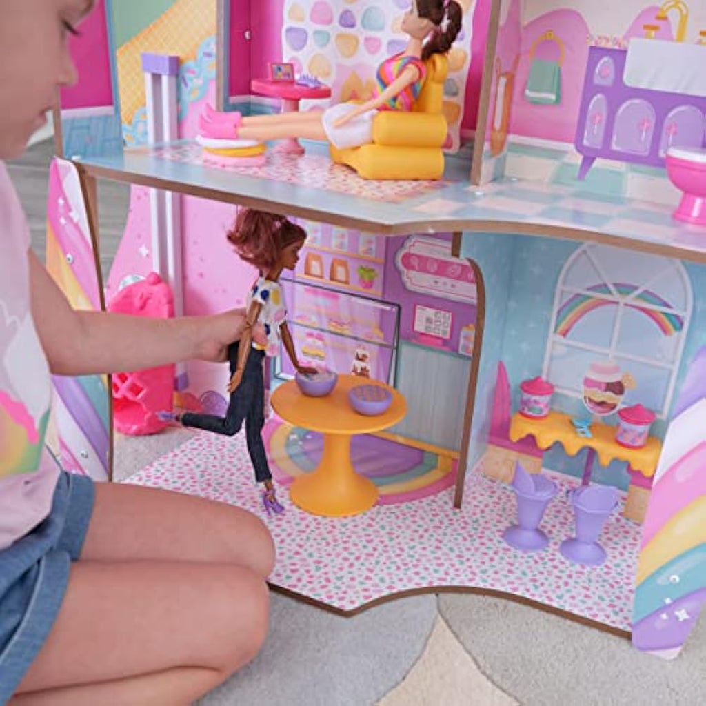 KidKraft Candy Castle Wooden Dollhouse with 28 Furniture Pieces