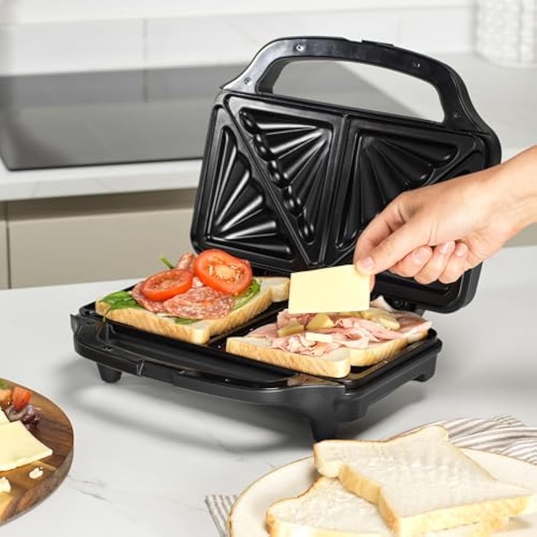 Salter 900W Deep Fill Sandwich Toaster – 2-Slice Non-Stick Toastie Maker