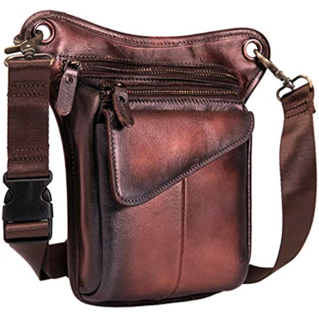 Leather Waist Pack – Unisex Minimalist Travel Belt Bag