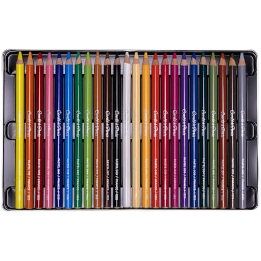 Conte a Paris Pastel Pencil Set – 24 Assorted Professional Drawing Pencils