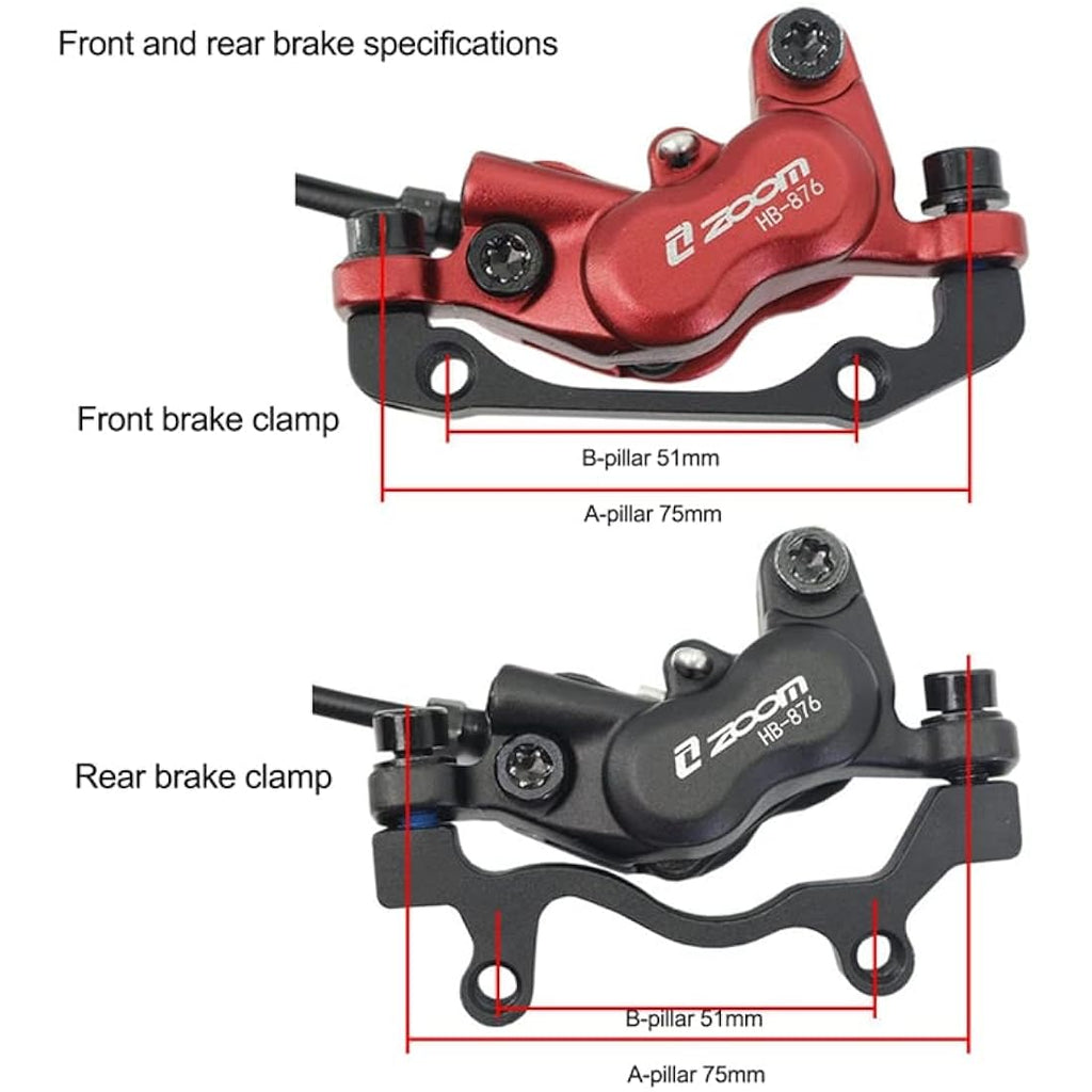 NYK ZOOM HB-876-E MTB 4-Piston Hydraulic Disc Brake for E-Bikes