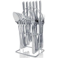 24-Piece Stainless Steel Cutlery Set with Holder | Service for 6