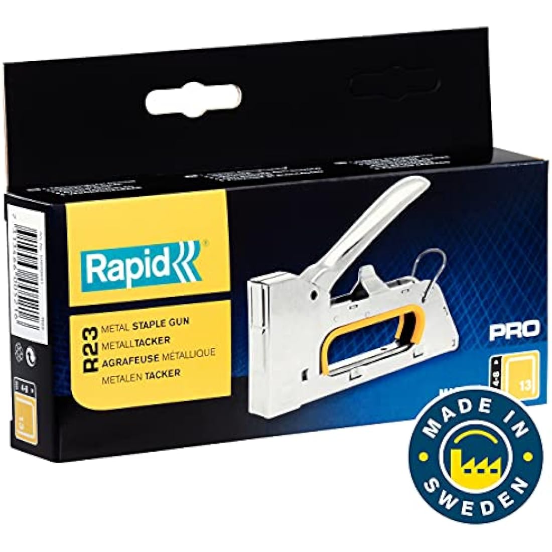 Rapid PRO R23 Heavy Duty Manual Staple Gun | All-Steel Upholstery Tool