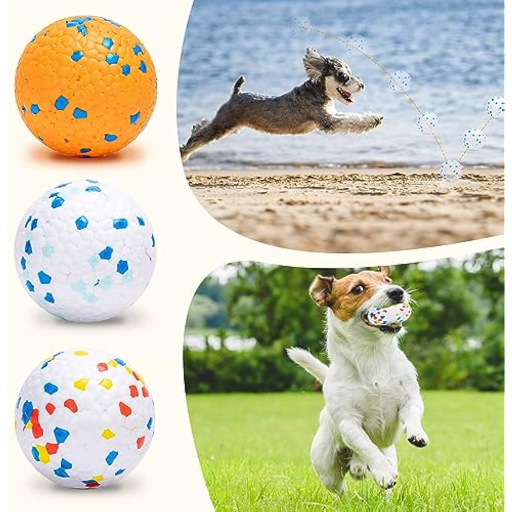 Nobleza Indestructible Dog Balls – 3 Pack Rubber Fetch Toys, Medium