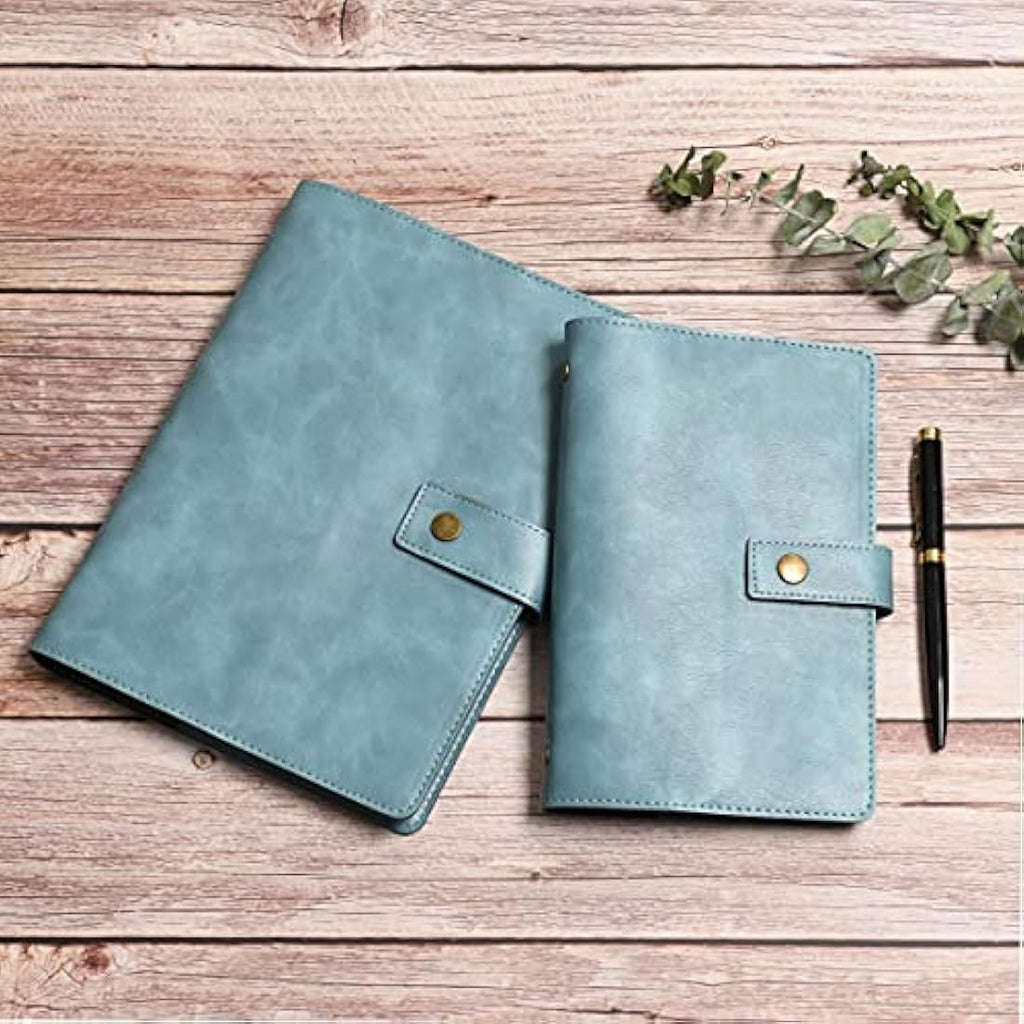 Jolof Store A5 Refillable Leather Notebook – Dot Grid Spiral Journal